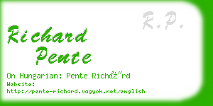 richard pente business card